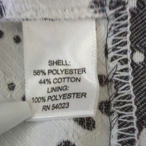 Banana Republic Gray & White Floral Dots Pencil Skirt Lined Women's petite sze 0 - Picture 5 of 6